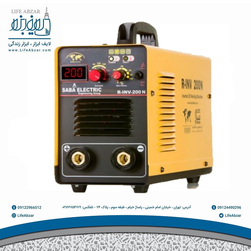 دستگاه جوشکاری رکتیفایر اینورتری 200 آمپر صبا الکتریک مدل R - INZ - 200N - 99o